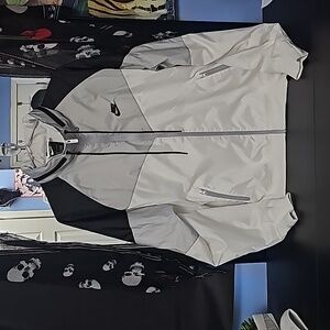 Nike Full Zipper Windbreaker Jacket Packable Hoodie Size L